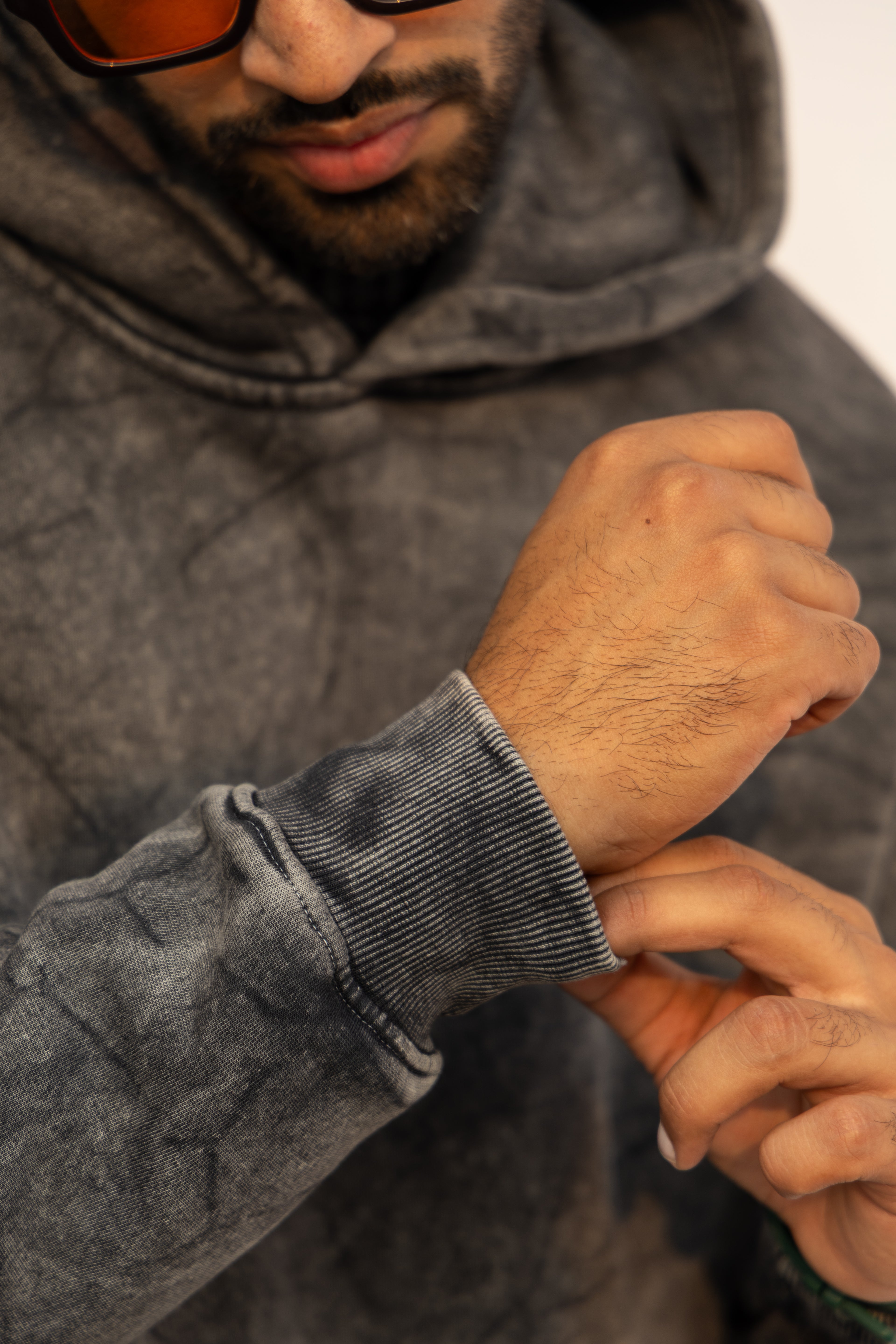 Acid Wash Black Hoodie (Oversized)