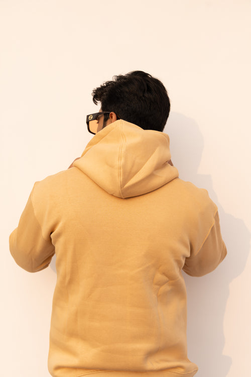 Beige Plain Hoodie (Regular fit)