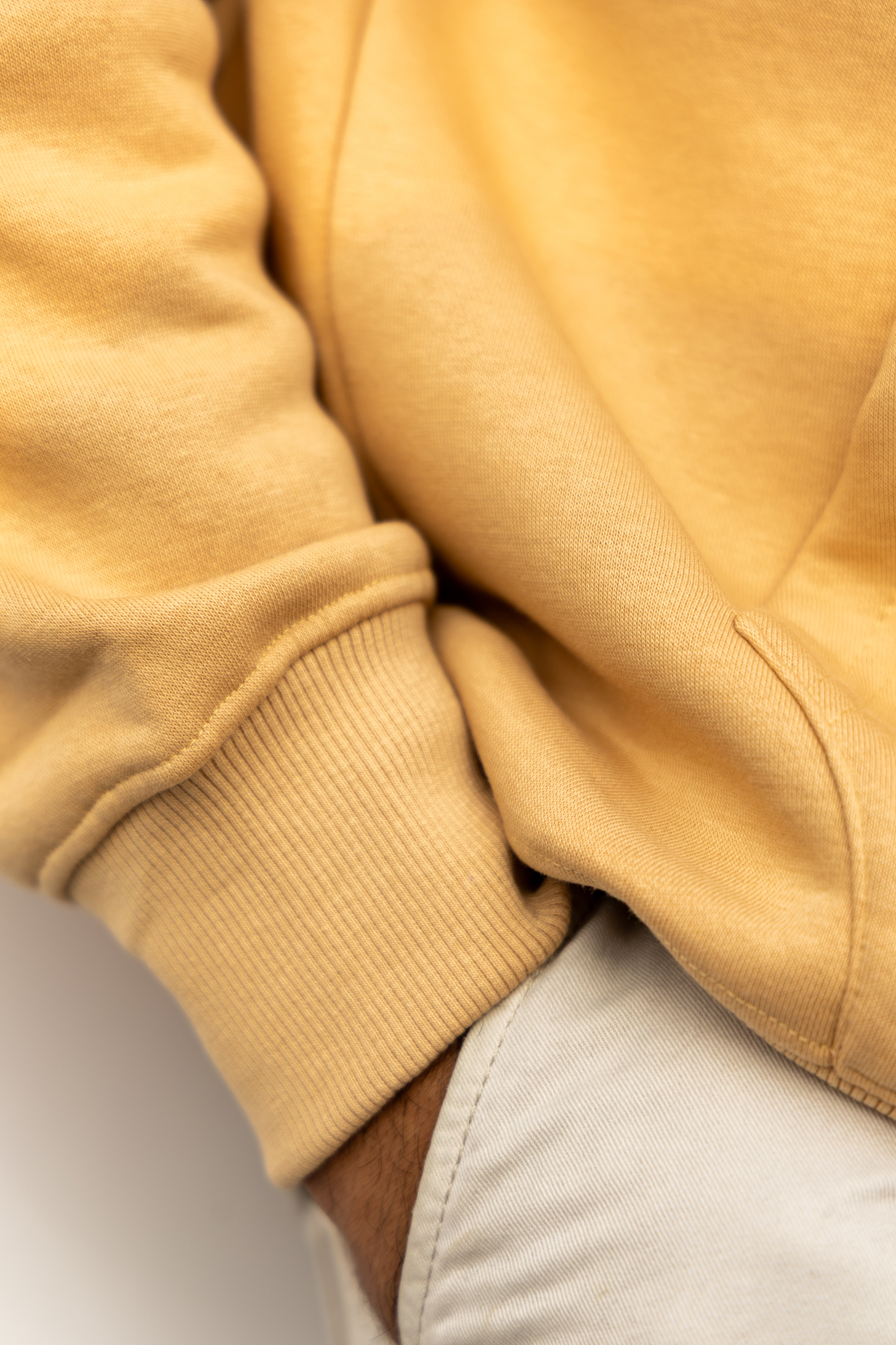 Beige Plain Hoodie (Regular fit)