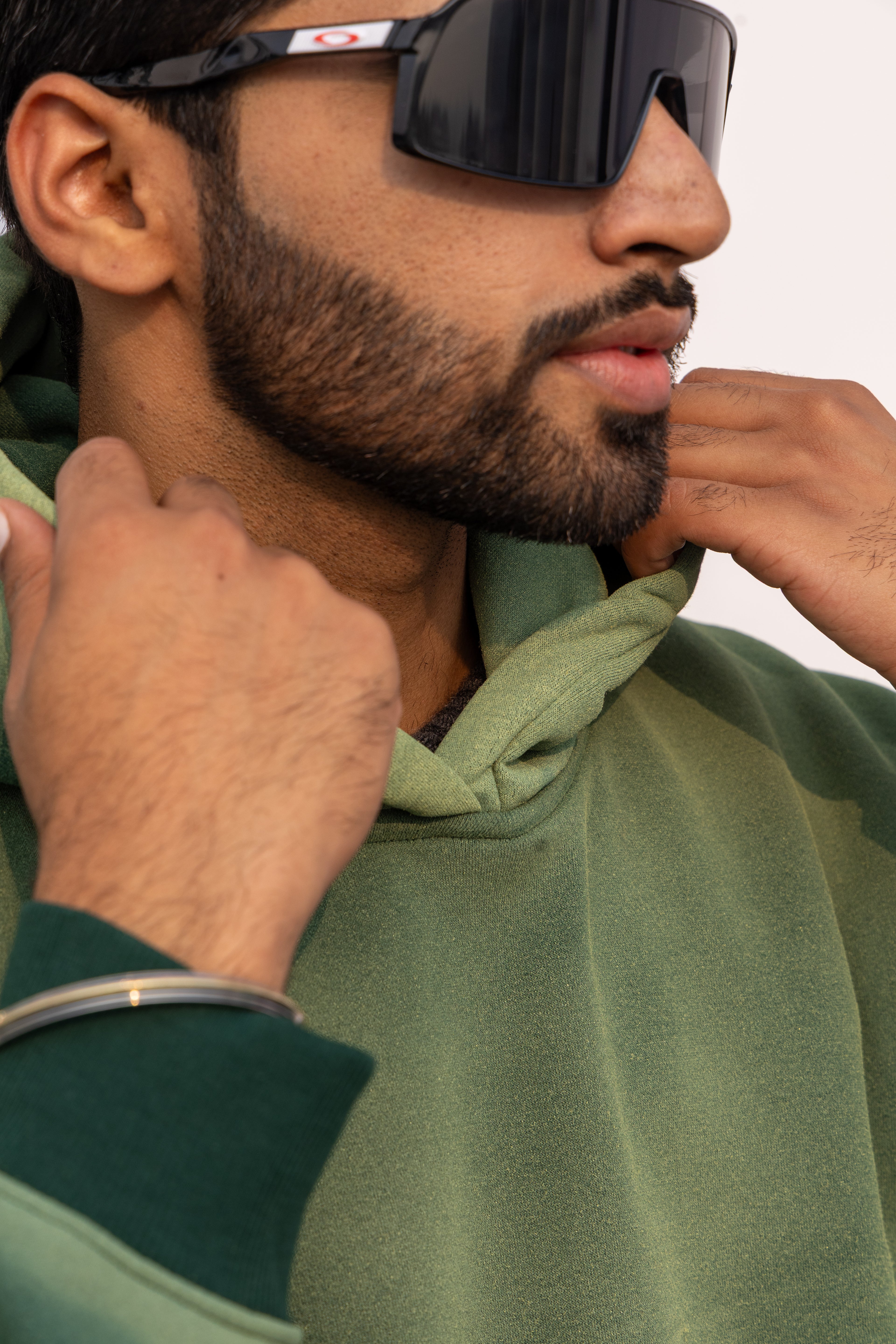 Bottle Green Hypenated Hoodie (Oversized)